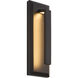 Zurich 15 inch Matte Black Outdoor Wall Sconce in 3.5" D x 4.5" W x 15" H, EVOLV