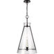 C&M by Chapman & Myers Keystone 1 Light 16 inch Aged Iron Pendant Ceiling Light