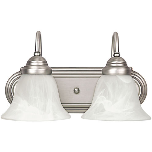 Arthur 2 Light 14 inch Matte Nickel Vanity Light Wall Light