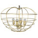 Mo 4 Light 19.5 inch Antique Brass Pendant Ceiling Light