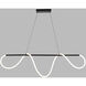 Bowman LED 57.5 inch Matte Black Linear Chandelier Ceiling Light