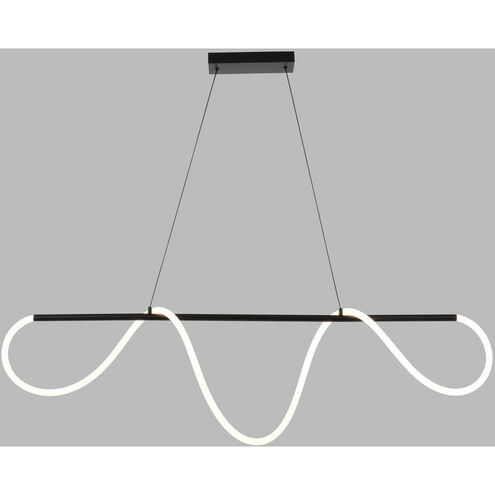 Bowman LED 57.5 inch Matte Black Linear Chandelier Ceiling Light