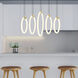 Hoops LED 5 inch Satin Gold Chandelier Ceiling Light