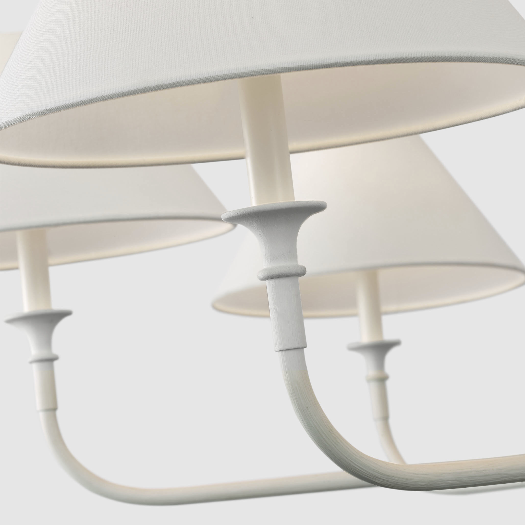 Thomas O'Brien Piaf LED 72 inch Plaster White Two Tier Chandelier Ceiling Light, Oversized