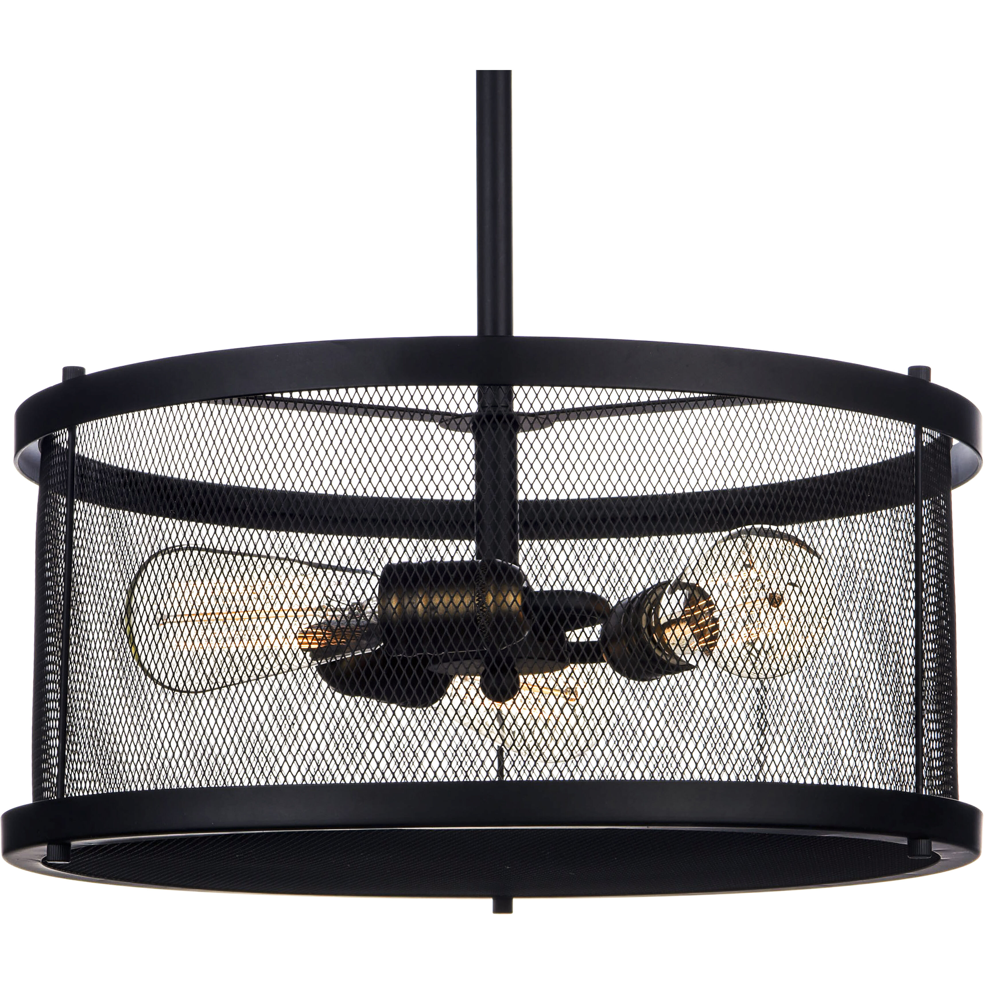 Palladium 3 Light 16.5 inch Black/Natural Aged Brass Multi-Light Pendant Ceiling Light in Medium Base