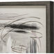 Beyer Black with Charcoal and Clear Framed Wall Art, IV Abstract