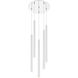 Forest LED 13.5 inch Chrome Chandelier Ceiling Light in 19, Matte White Steel