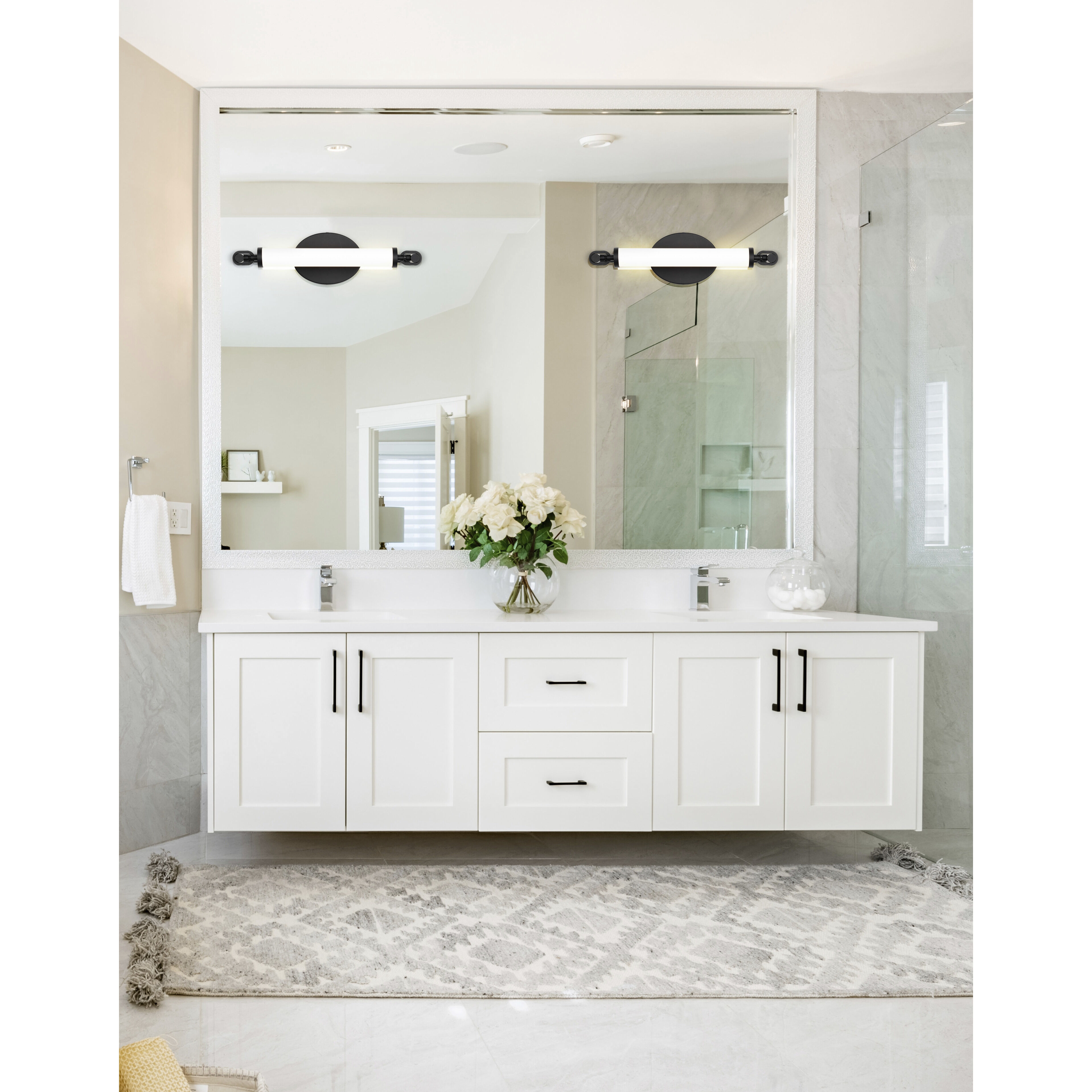 Edgeworth LED 15.75 inch Matte Black Vanity Light Wall Light