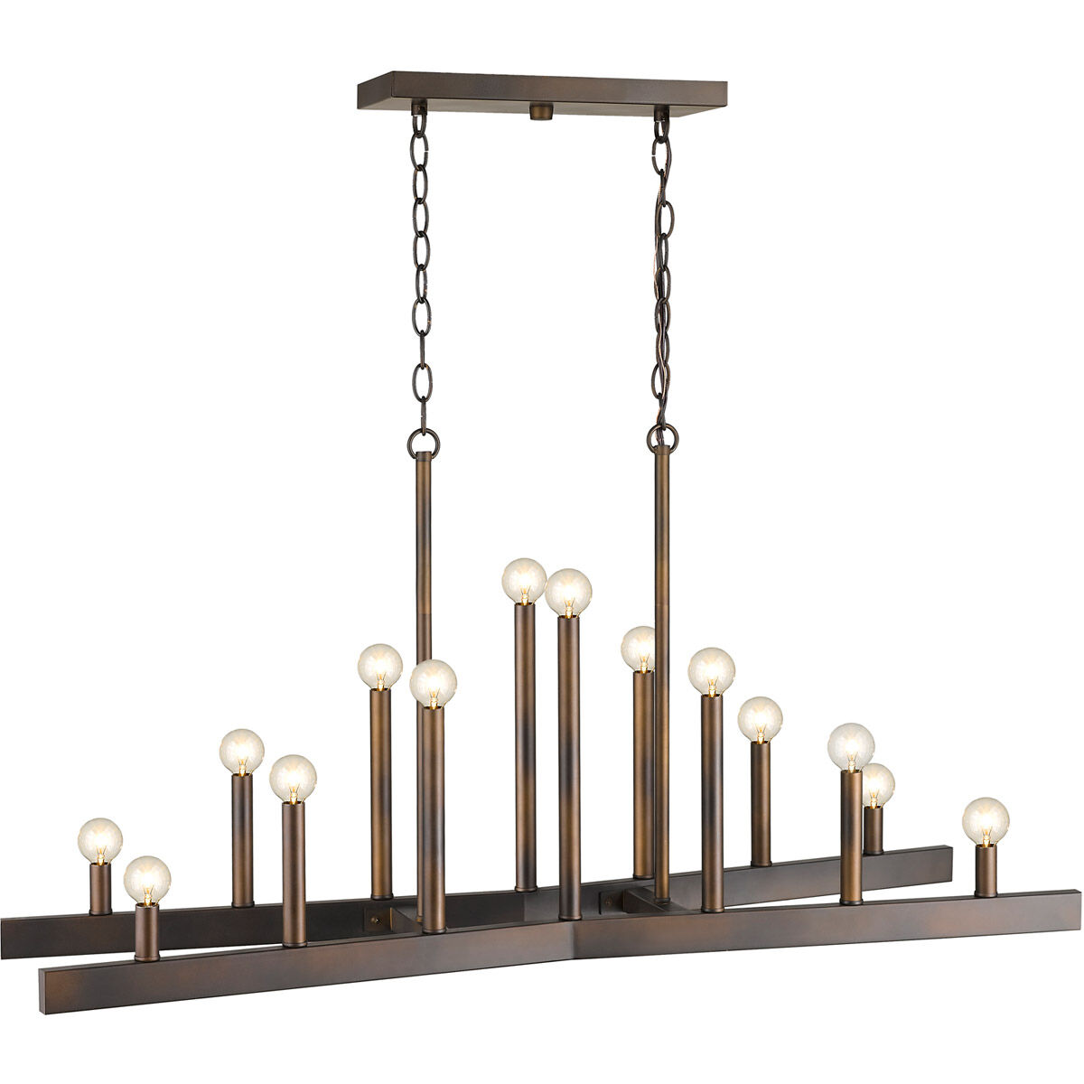 Fallon 14 Light 42 inch Oil Rubbed Bronze Island Pendant Ceiling Light
