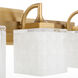 Diamonte 4 Light 30.25 inch Brushed Brass Vanity Light Wall Light