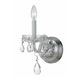 Traditional Crystal Sconce Wall Light in Clear Hand Cut, Polished Chrome