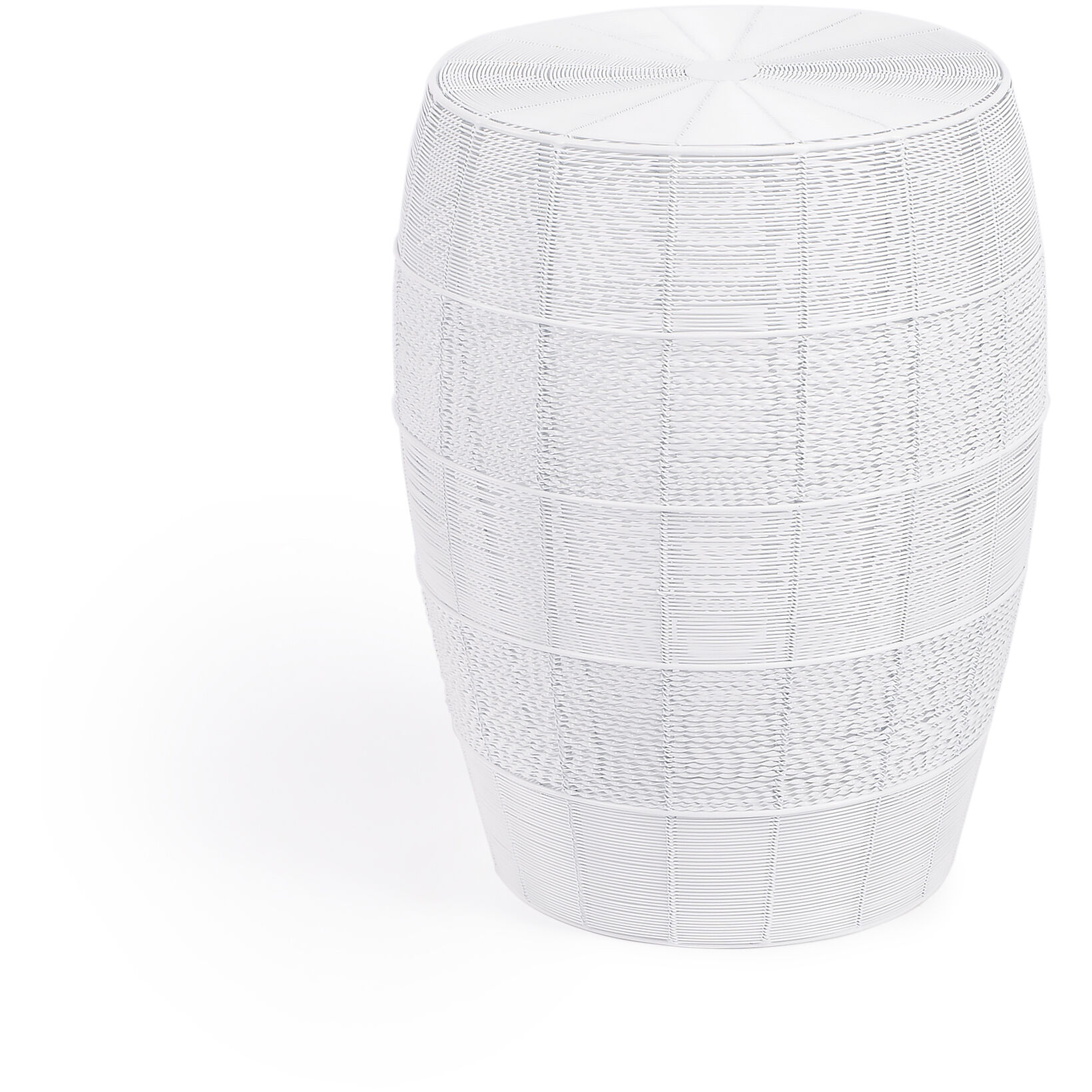 Bellarose White Metal End or Side Table