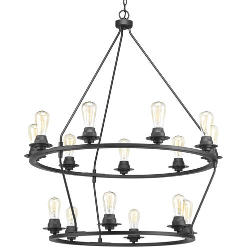 Debut 15 Light 36 inch Graphite Chandelier Ceiling Light, Design Series