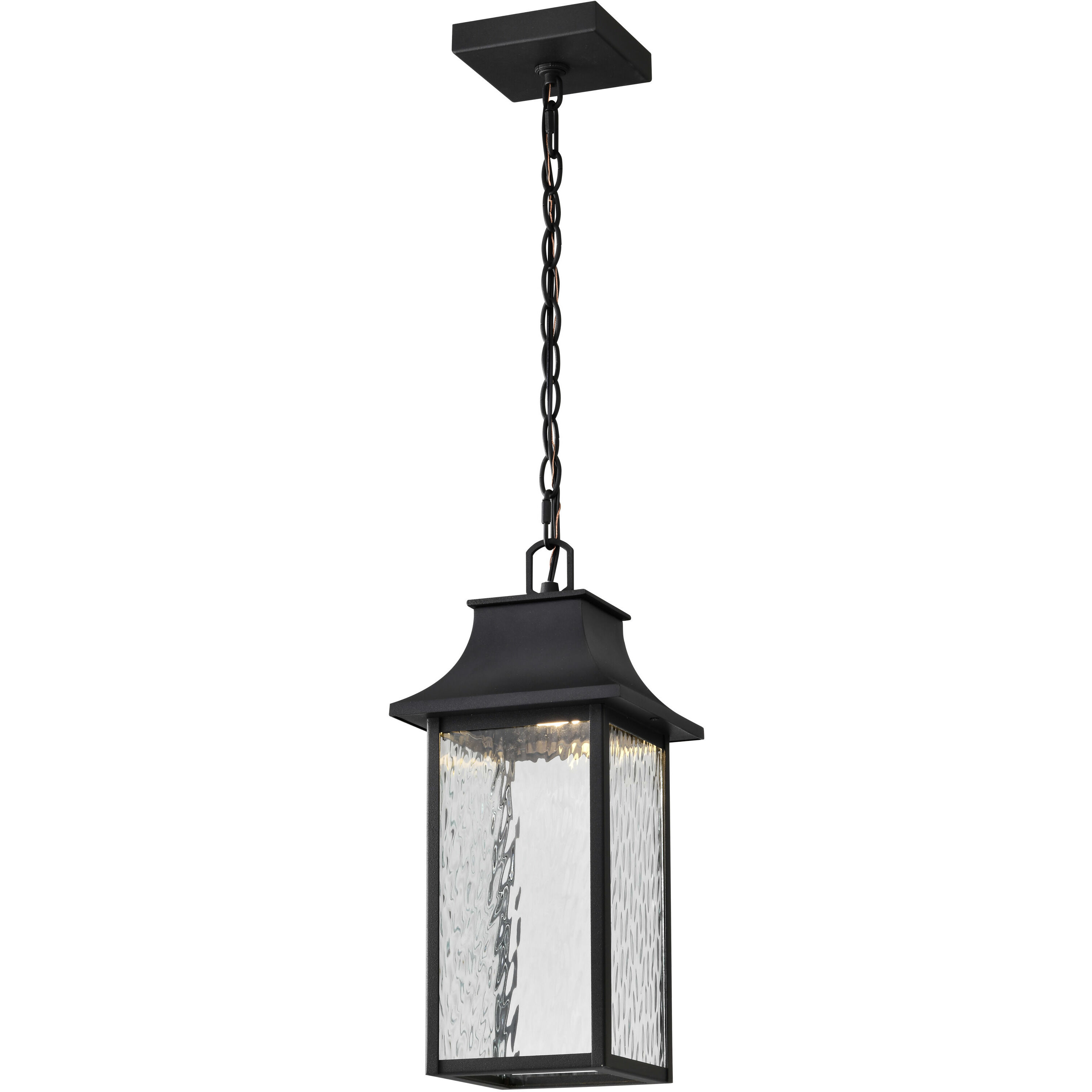 Austen LED Matte Black Outdoor Hanging Fixture