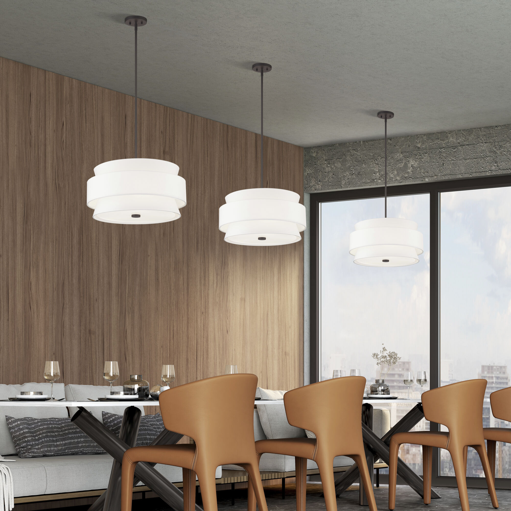 Fontana 5 Light 22 inch Bronze Pendant Chandelier Ceiling Light