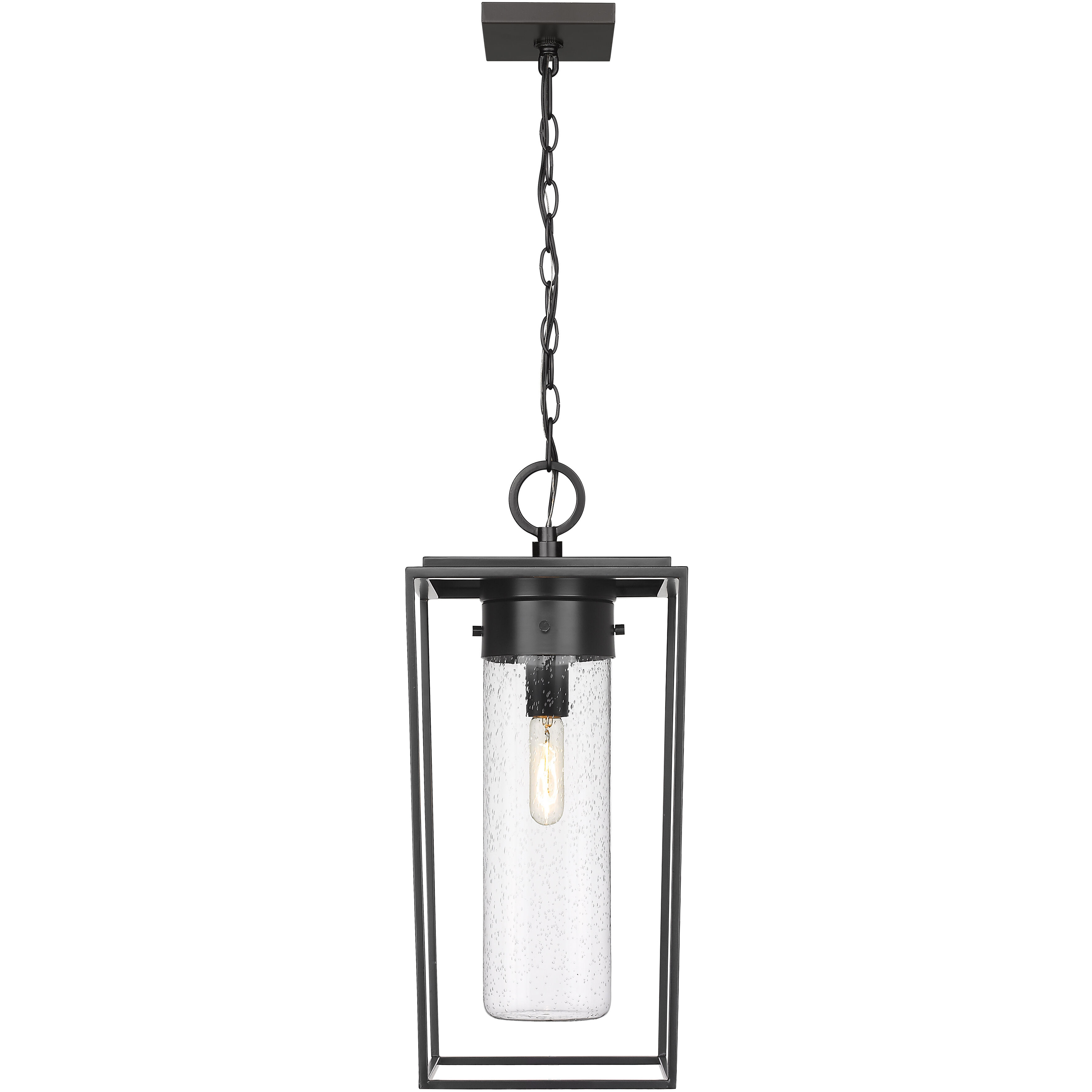 Sheridan 1 Light 10 inch Black Outdoor Chain Mount Ceiling Fixture