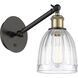 Ballston Brookfield LED 6 inch Black Antique Brass Sconce Wall Light