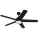 Astrea 52 inch Matte Black with Matte Black/Sepia Brown Reversible Blades Ceiling Fan