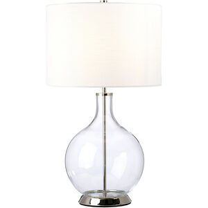 Orb 26.5 inch Clear Glass and Polished Nickel Table Lamp Portable Light