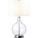 Orb 26.5 inch Clear Glass and Polished Nickel Table Lamp Portable Light