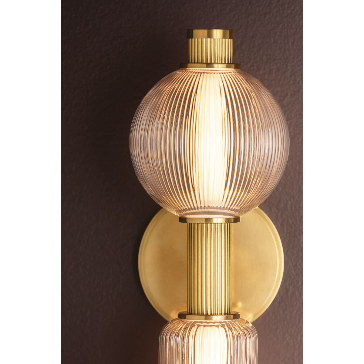 Atom LED 5.5 inch Vintage Brass Wall Sconce Wall Light