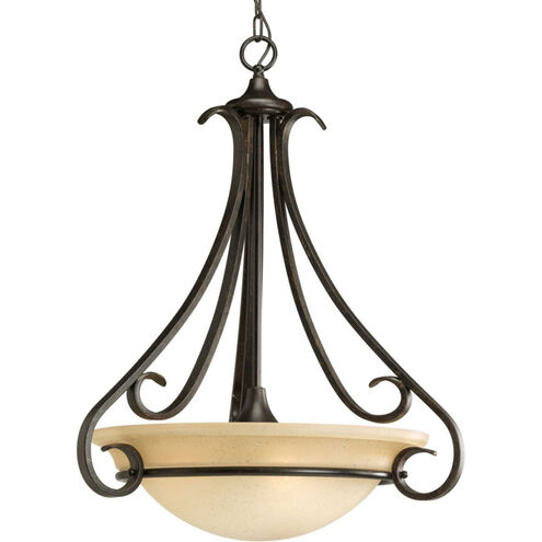 Torino 3 Light 22 inch Forged Bronze Foyer Pendant Ceiling Light in Tea-Stained