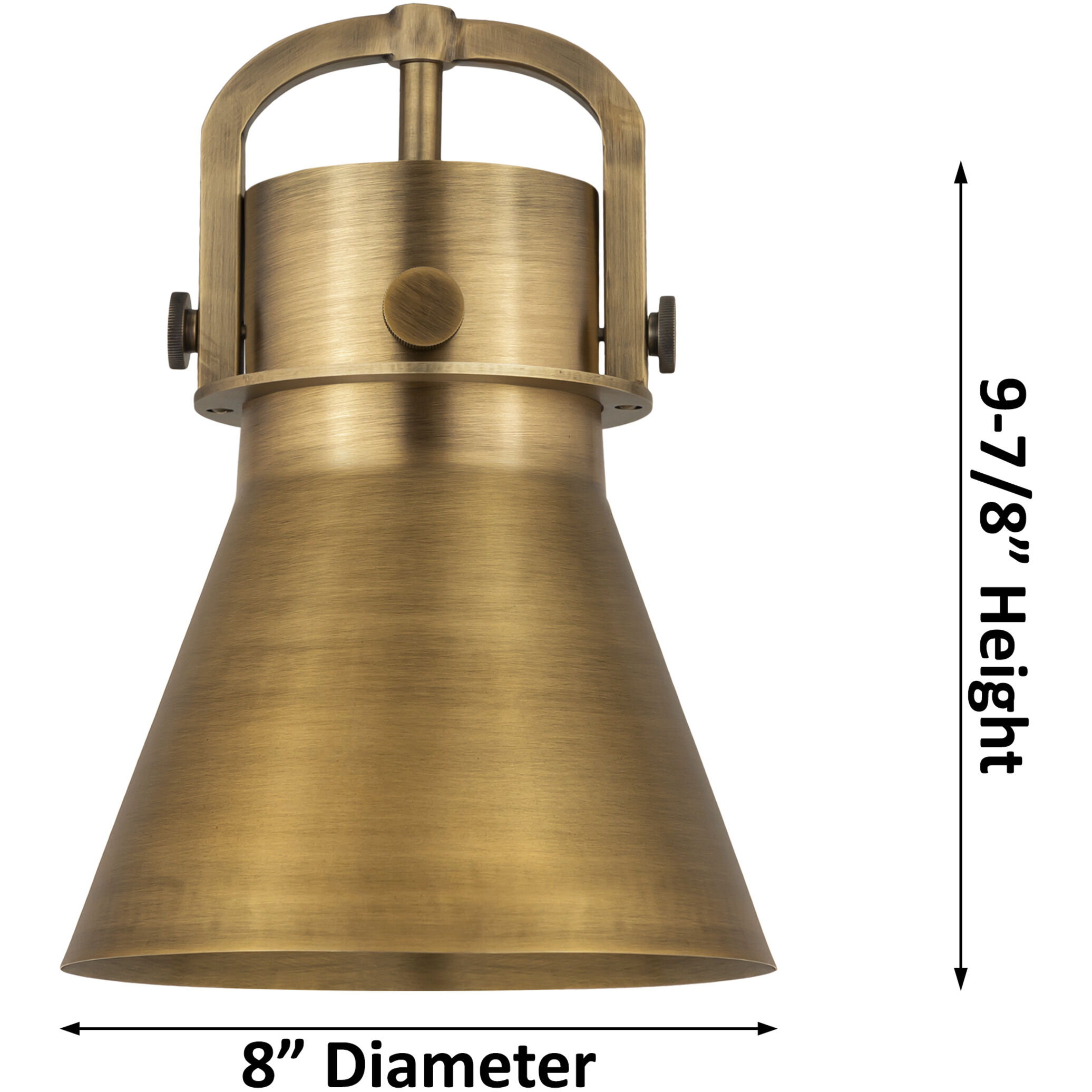 Newton Cone 1 Light 8 inch Satin Nickel Flush Mount Ceiling Light