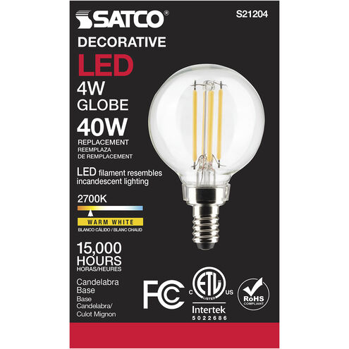 Lumos LED Candelabra Candelabra 4.00 watt 2700K LED Filament