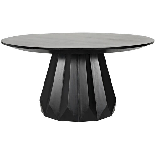 Brosche 60 X 60 inch Hand Rubbed Black Dining Table