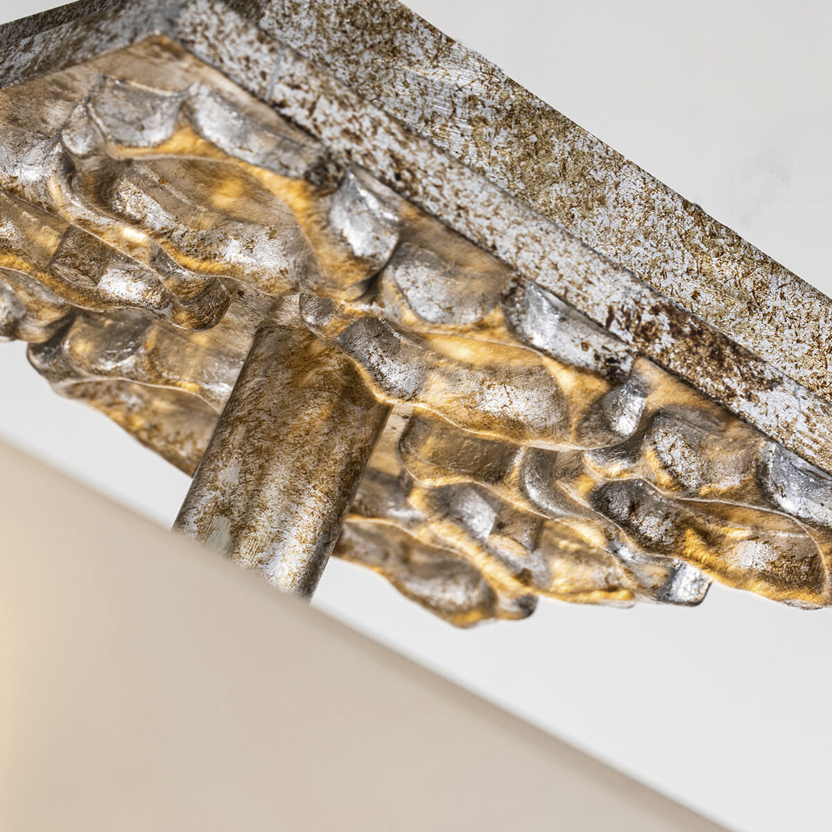 Star 2 Light 14.5 inch Silver Leaf Flush Mount Ceiling Light