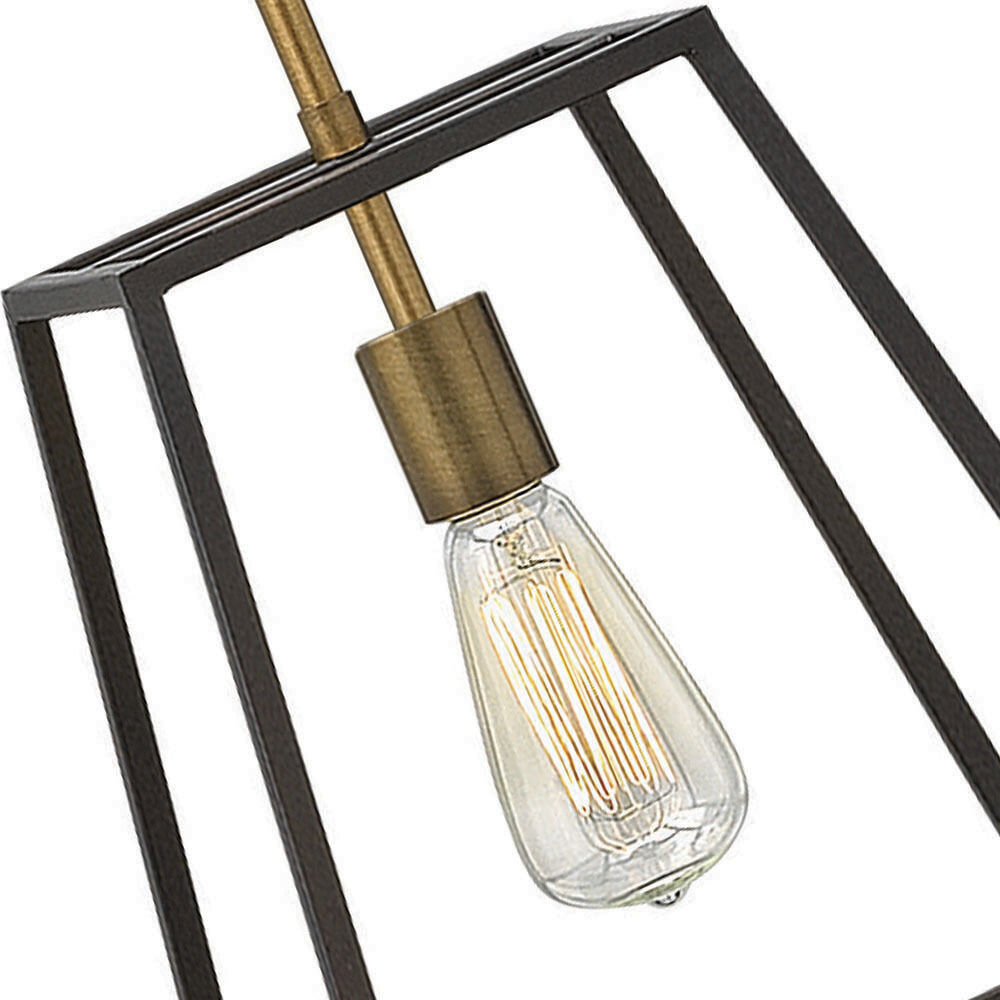 Fulton 1 Light 10 inch Bronze with Heirloom Brass Indoor Pendant Ceiling Light, Large