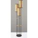 Trio 68.5 inch 40.00 watt Black with Natural Wood Floor Lamp Portable Light