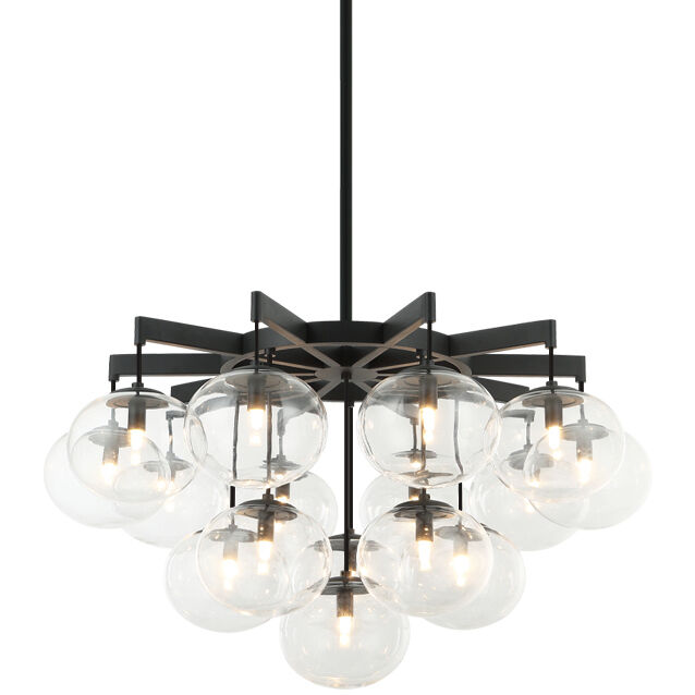 Bulbus LED 32 inch Matte Black Pendant Ceiling Light