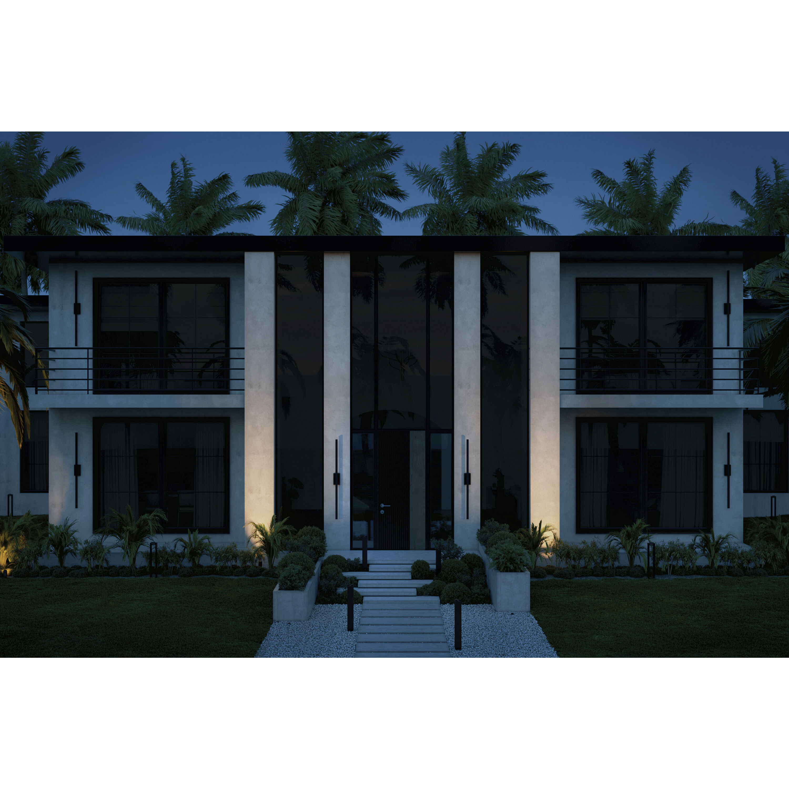 Nocar LED 60 inch Textured Black Outdoor Wall Light