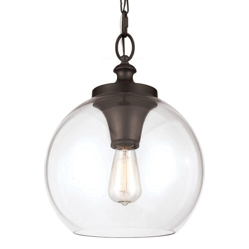 Alpine 1 Light 12 inch Oil Rubbed Bronze Pendant Ceiling Light