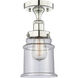 Canton 1 Light 6 inch Polished Nickel Semi-Flush Mount Ceiling Light