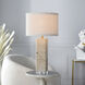 Augustus 30 inch 150 watt Travertine Beige Table Lamp Portable Light