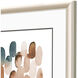 Earthy Brushstrokes / Earthy Circles Blue and Green and Rust Framed Art, Propac