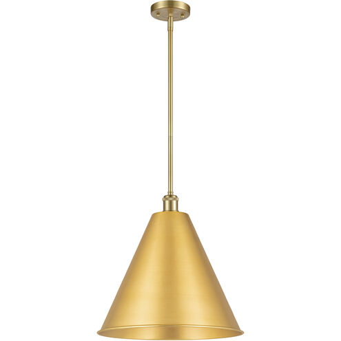 Ballston Cone LED 16 inch Satin Gold Pendant Ceiling Light