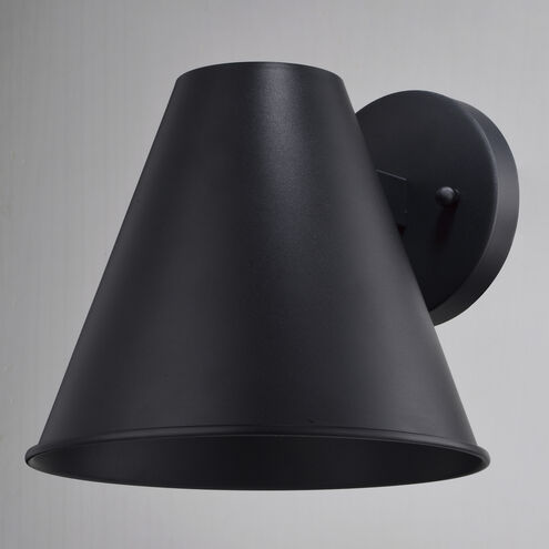 Smith LED 8 inch Textured Black Outdoor Wall