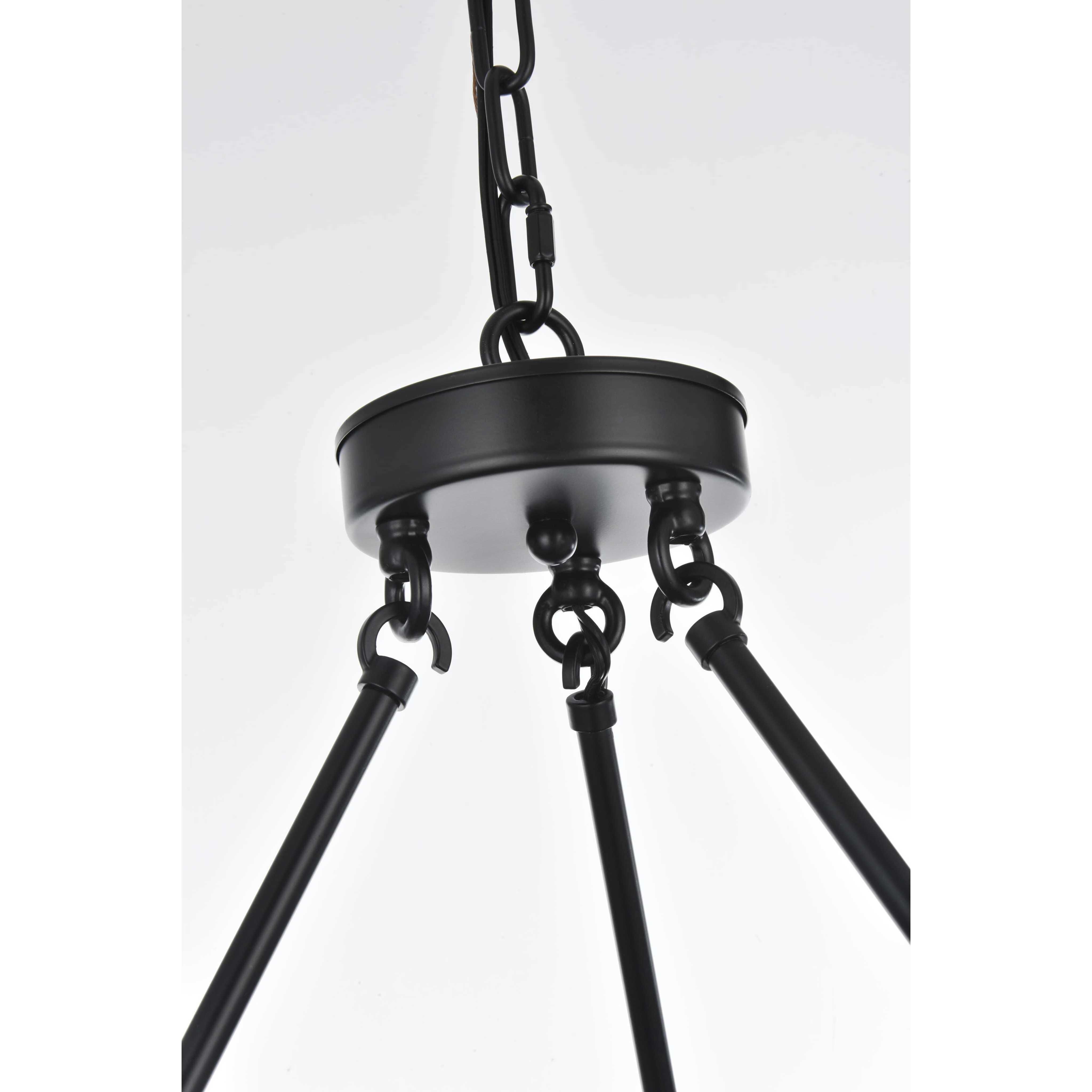 Cadence 9 Light 32 inch Black Chandelier Ceiling Light