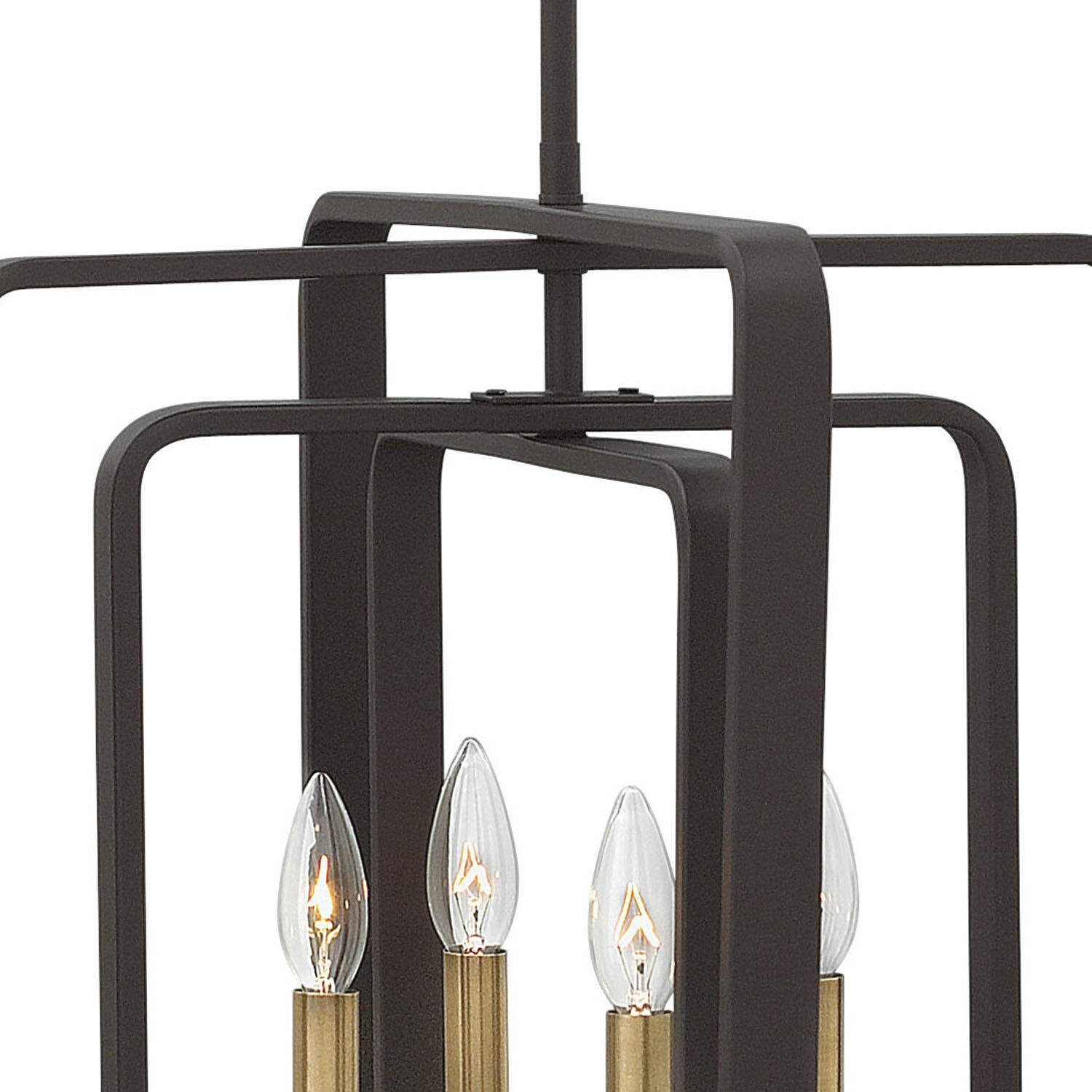 Quentin 4 Light 17 inch Buckeye Bronze with Heritage Brass Indoor Chandelier Ceiling Light