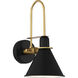 Medford 10 inch 60.00 watt Matte Black Task Sconce Wall Light