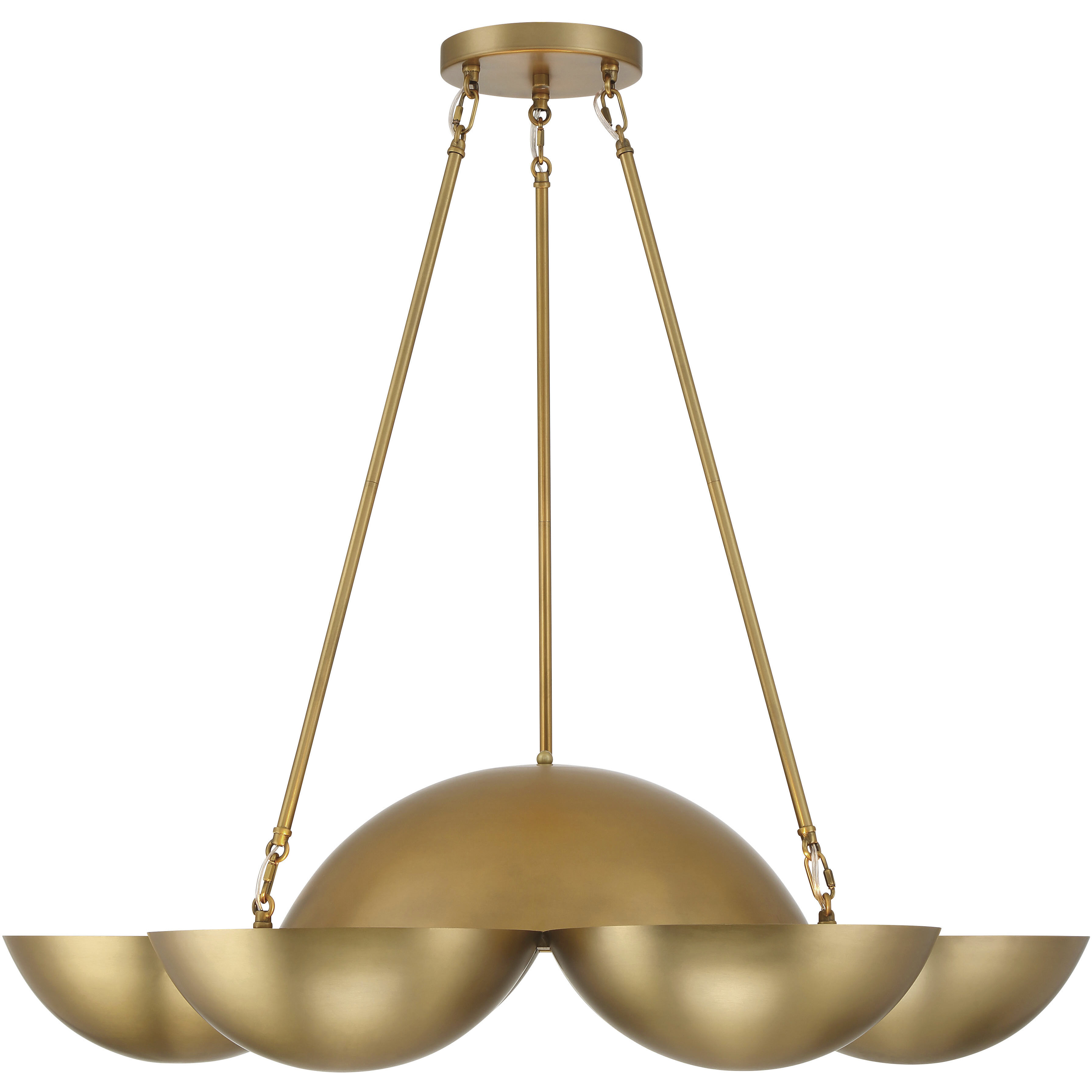Ivy Lane 6 Light 36 inch Legacy Brass Chandelier Ceiling Light