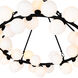 Arya LED 39 inch Black Chandelier Ceiling Light