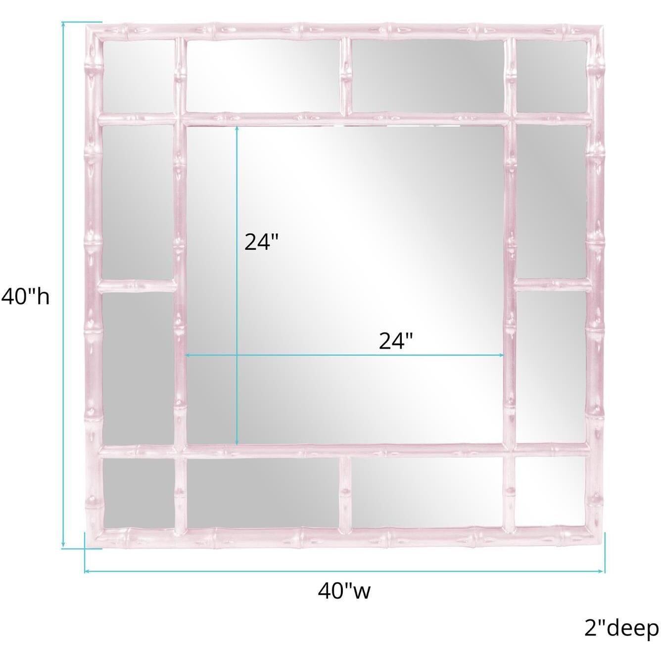 Bamboo 40 X 40 inch Lilac Mirror