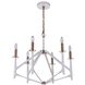 The Reserve LED 27 inch Matte White / Satin Brass Chandelier Ceiling Light