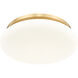 Soleil 1 Light 16 inch Modern Gold Flush Mount Ceiling Light