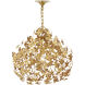 Cloverfield 1 Light 23 inch Contemporary Gold Leaf and Contemporary Gold Pendant Ceiling Light