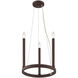 Alpine 3 Light 12 inch Bronze Mini Chandelier Ceiling Light